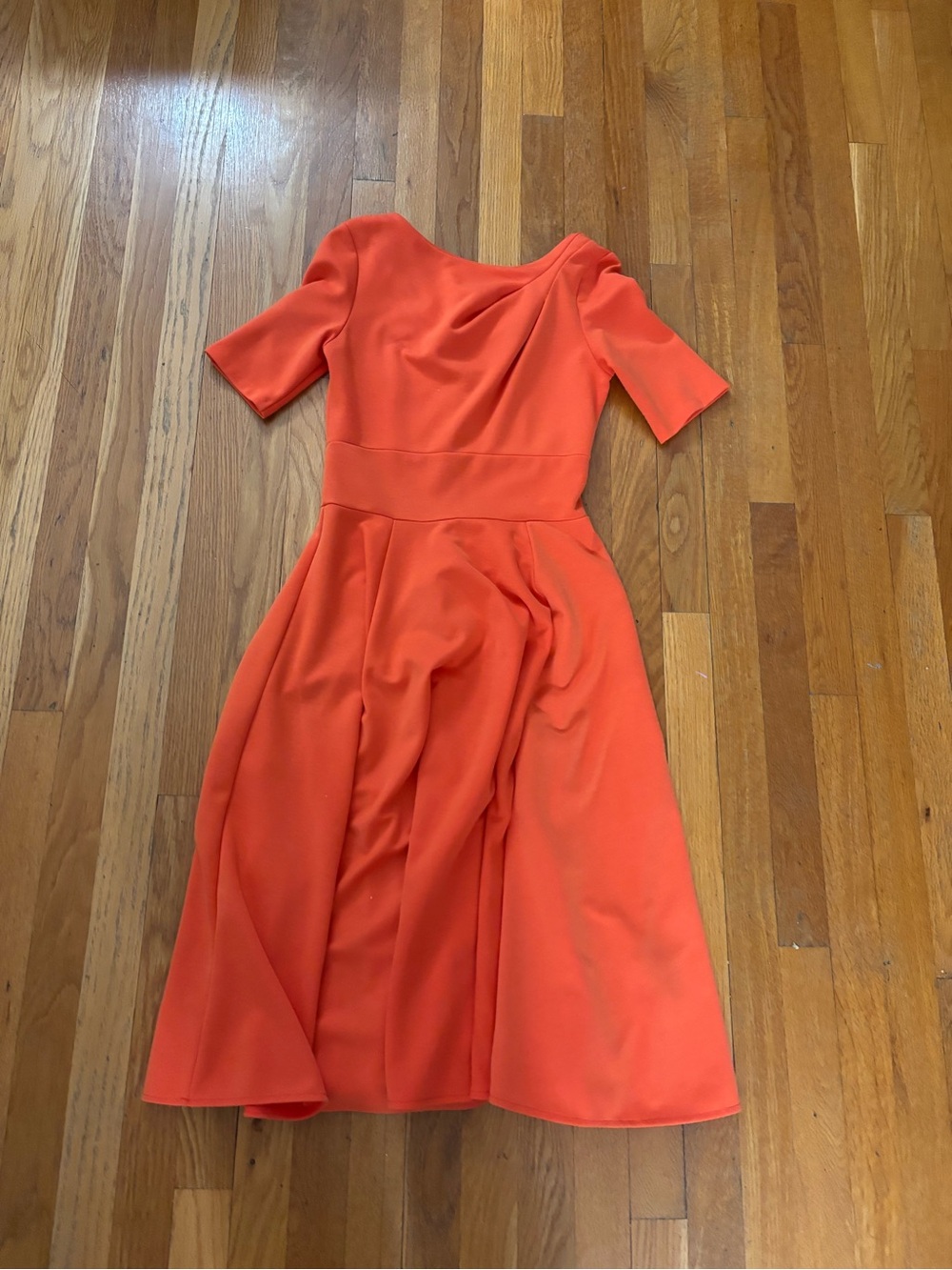 ASOS NWOT Orange knit Midi Dress with Structured Waist